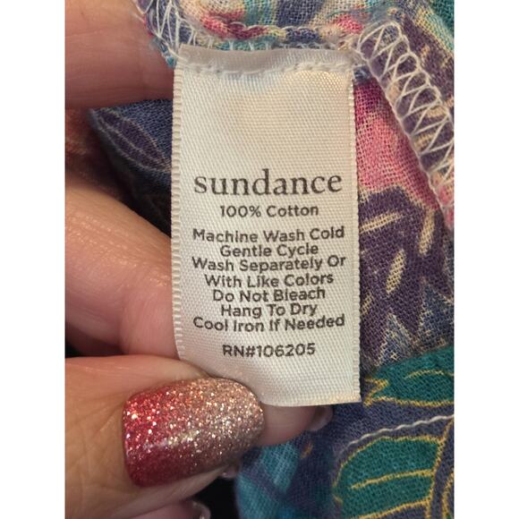 Sundance Dream Keeper Boho Floral Colorful Peasant Blouse Roses 100% Cotton XXL - Picture 10 of 12